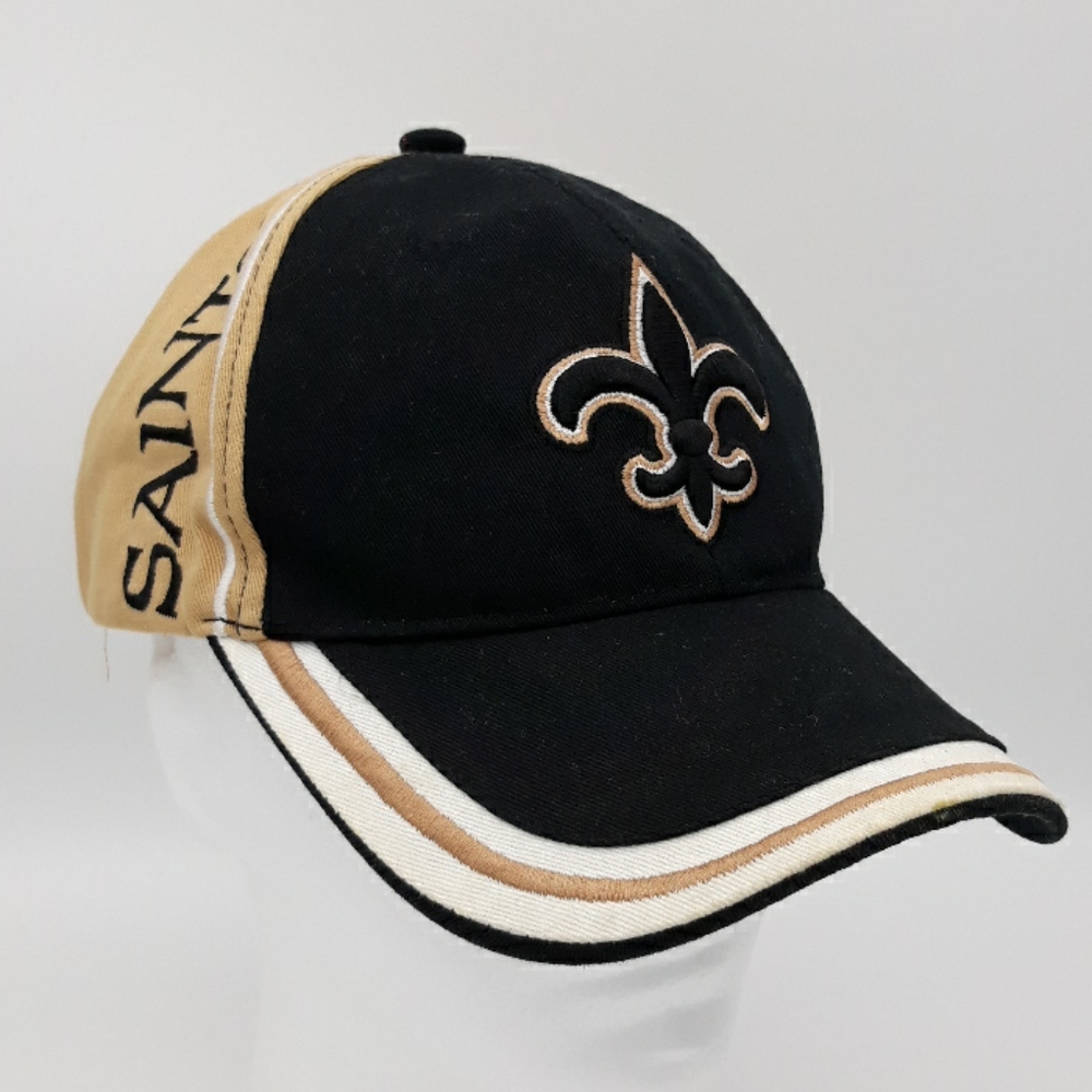 New Orleans Saints Black and Gold Baseball Hats